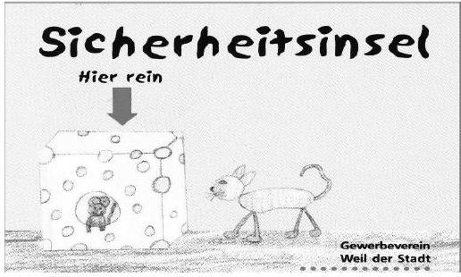 Sicherheitsinsel-Aufkleber